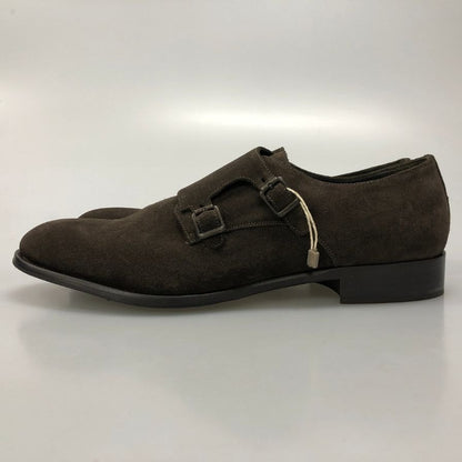 ブルックスブラザーズ レザーシューズ ダブルモンクストラップ スエード メンズ ブラウン サイズUK10.5 BROOKS BROTHERS 約28.5cm【AFD15】
