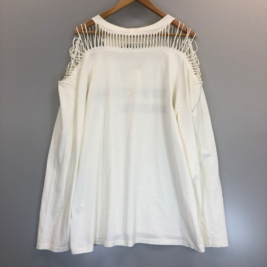 極美品◆セリーヌ 23SS ロングスリーブTシャツ Dysfunctional Bauhaus ホワイト メンズ サイズS CELINE 【AFB25】