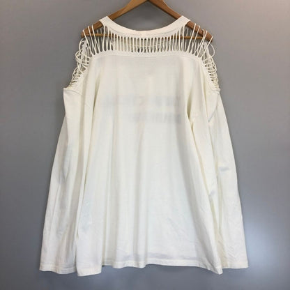 極美品◆セリーヌ 23SS ロングスリーブTシャツ Dysfunctional Bauhaus ホワイト メンズ サイズS CELINE 【AFB25】