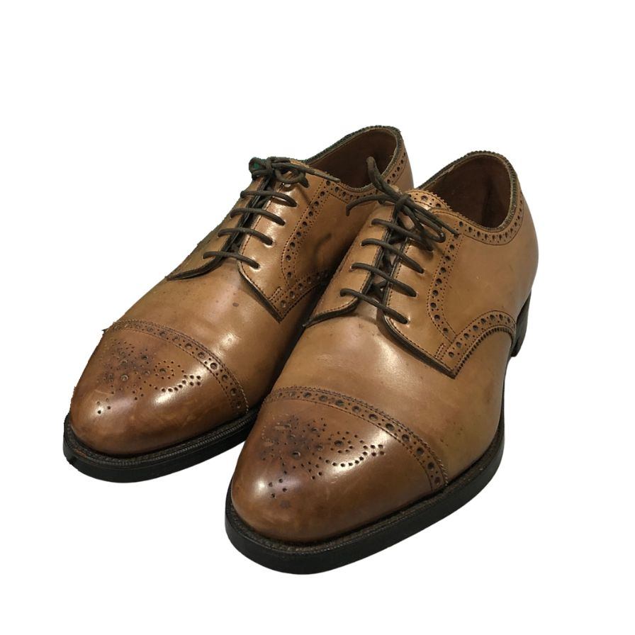 エドワードグリーン カーディフ セミブローグ ダービー ブラウン サイズUK8 EDWARD GREEN ビジネスシューズ 約26.0cm【LA】【中古】