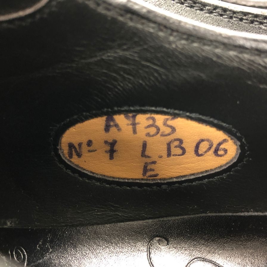 ナポリターノ ラケーレ レザーシューズ キャップトゥ メンズ サイズ7 ブラック Napolitano Rachele【AFC31】【中古】