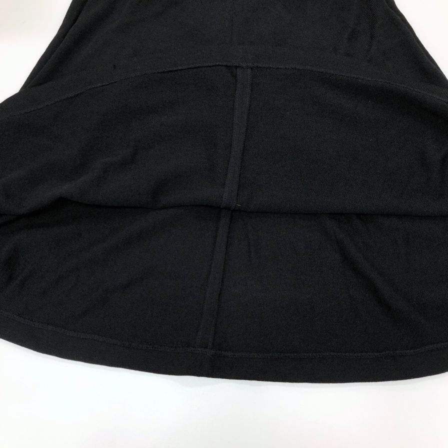 中古◆ルネ ワンピース 長袖 ウール ニット 背面ジップ ブラック レディース サイズ38 Rene 【AFB25】