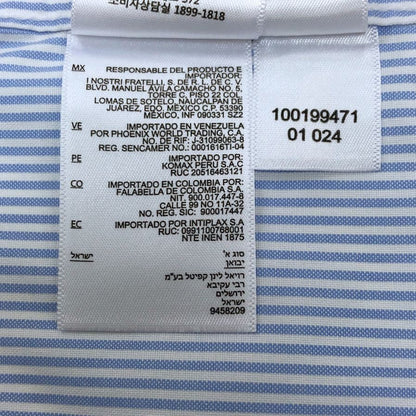 極美品◆ブルックスブラザーズ シャツ ストライプ レギュラー 14ハーフ-32 メンズ サイズ14.5 ブルー BROOKS BROTHERS 【AFB17】