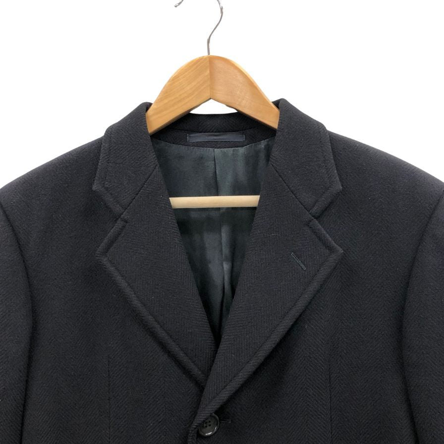 美品◆アルマーニ コレツィオーニ チェスターコート ウール カシミア ブラック サイズ46 メンズ ARMANI COLLEZIONI 【AFA23】