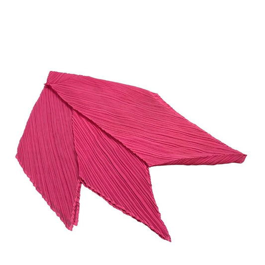 プリーツプリーツ イッセイミヤケ ストール 総柄 プリーツ 加工 ポリエステル タグ欠損 ピンク PLEATS PLEASE ISSEY MIYAKE【AFB49】