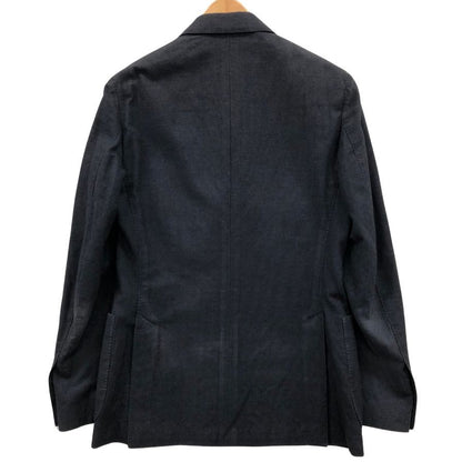 美品◆ラルディーニ テーラードジャケット ダブル ウール メンズ ブラック サイズ42 LARDINI 【AFB47】