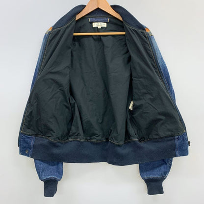 中古◆アヴィレックス タイプブルー フライトジャケット USED加工 デニム L-2 ボンバー ブルゾン インディゴ メンズ サイズM 6132107 AVIREX 【AFB2】