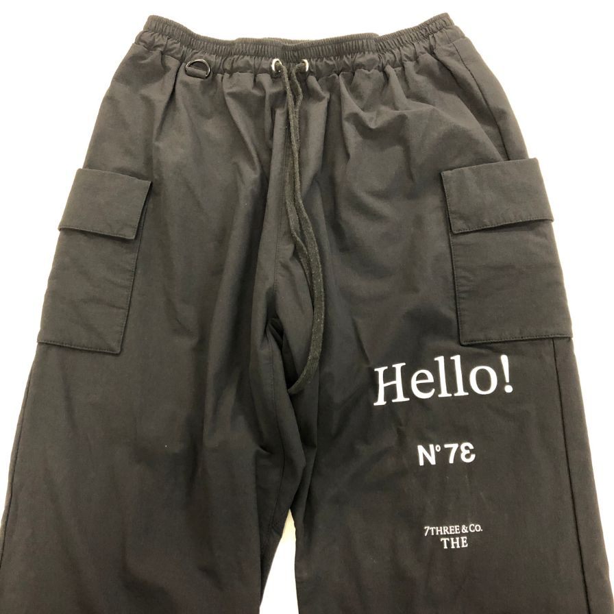 セブンスリーアール  セットアップ HELLO ナイロン メンズ ブラック  サイズL 73R 7THREE【AFA15】
