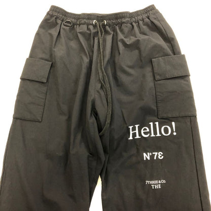 セブンスリーアール  セットアップ HELLO ナイロン メンズ ブラック  サイズL 73R 7THREE【AFA15】