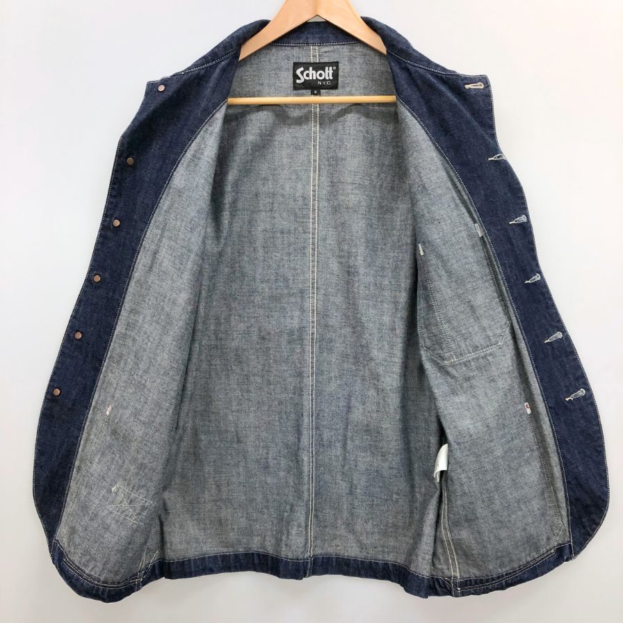schott perfect デニム　ジャケット　カバーオール　sサイズ Schott N.Y.C デニムジャケット gジャン Schott/ショット