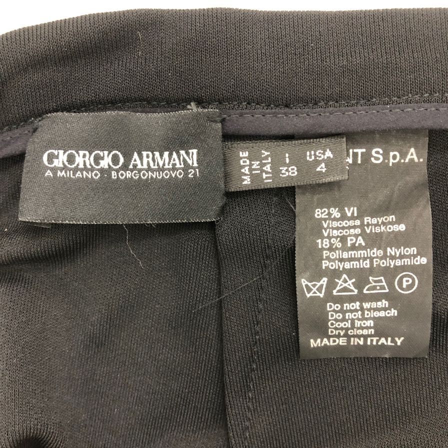 ジョルジオアルマーニ パンツ バックジップ ブラック レディース サイズ38 GIORGIO ARMANI 【AFB12】