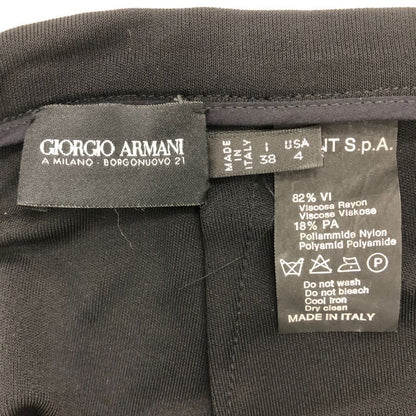 ジョルジオアルマーニ パンツ バックジップ ブラック レディース サイズ38 GIORGIO ARMANI 【AFB12】