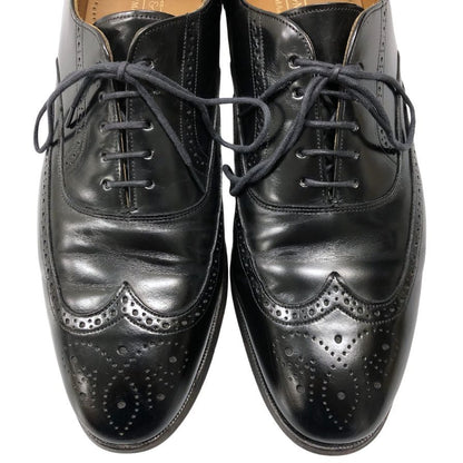 ジョンストン＆マーフィ オプティマ レザーシューズ ウィングチップ フルブローグ ブラック メンズ サイズ10.5  Johnston&Murphy OPTIMA 約26.5cm【AFC40】