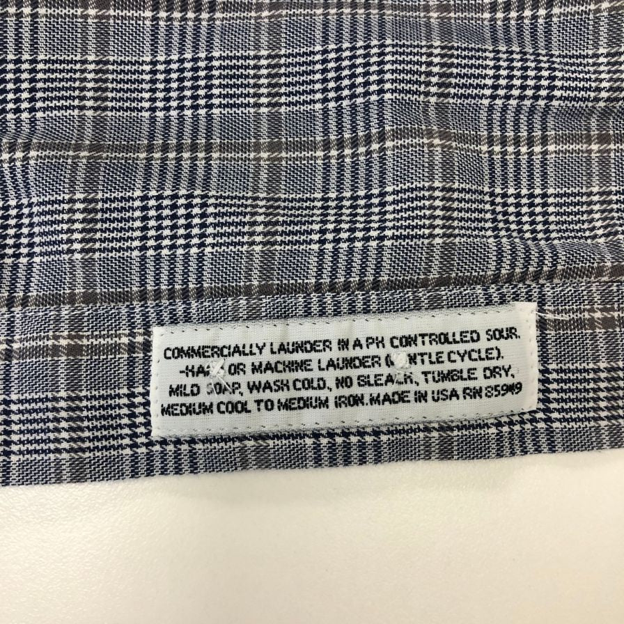 美品◆インディビジュアライズドシャツ 長袖シャツ ボタンダウン チェック グレー メンズ サイズ15-32 INDIVIDUALIZED SHIRTS 【AFB51】
