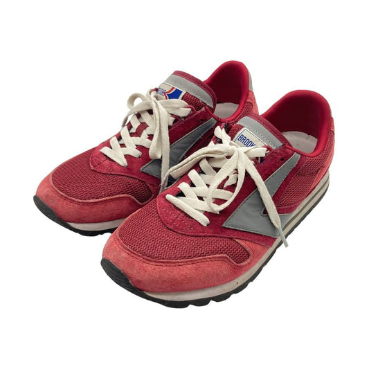 ブルックス ローカットスニーカー スウェード メッシュ 切替 ローテク ランニング ボルドー メンズ サイズ27cm BROOKS RUNNING 約27.0cm【AFC41】