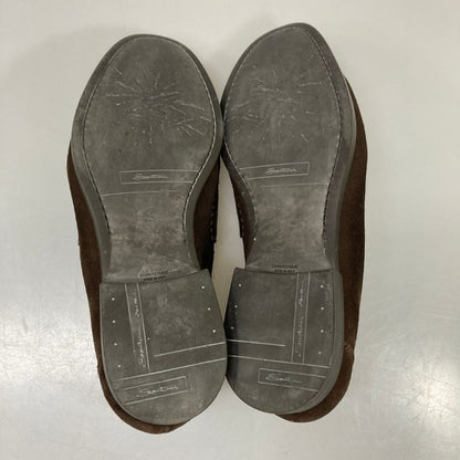 サントーニ コインローファー 2038 T61 スエード ブラウン サイズUK6.5 メンズ Santoni 約25.5cm【AFD14】