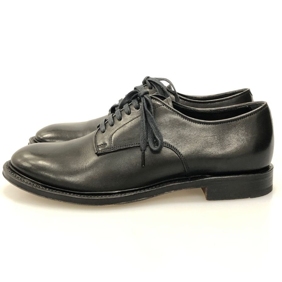 プラダ レザーシューズ プレーントゥ 本革 ブラック メンズ サイズ5.5 PRADA 約24.0cm【AFC7】