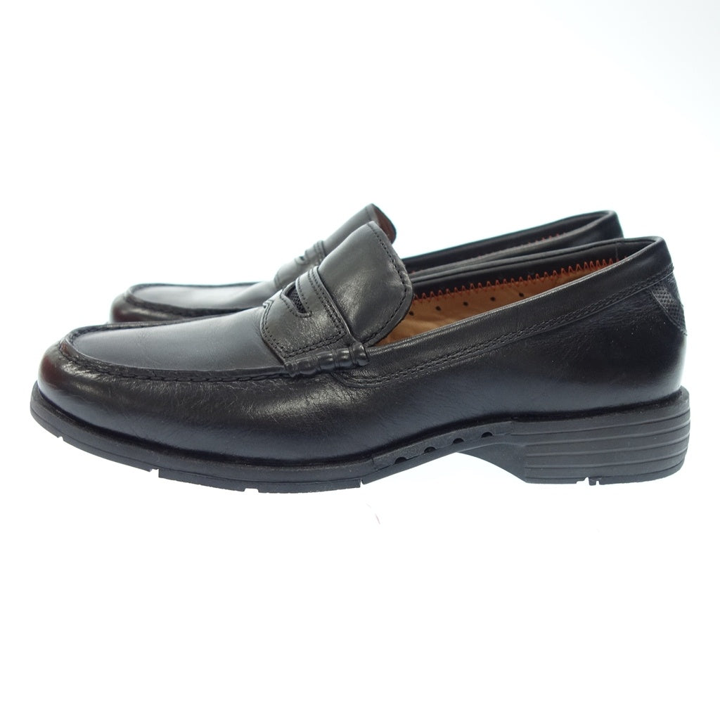 Good Condition◆Clarks Leather Shoes Loafers Men's Black Size 7 Clarks AN PENNY [AFD8] 