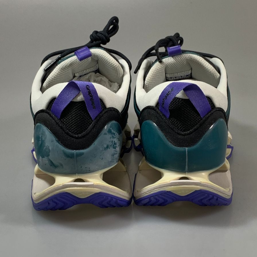 ミズノ×グラフペーパー スニーカー ウェイブプロフェシー B2 グリーン系 サイズ27cm Mizuno 約27.0cm【AFD15-2】