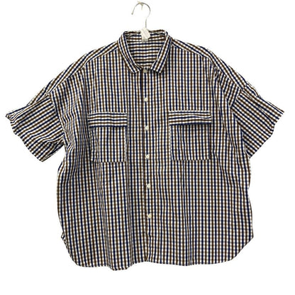 美品◆マスノウデザイン シャツ  コットン メンズ サイズ2 総柄 Masnou design 【AFB45】