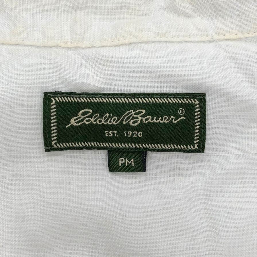 中古◆エディーバウアー リネンシャツ ホワイト サイズPM レディース 麻 長袖シャツ Eddie Bauer 【AFB15】