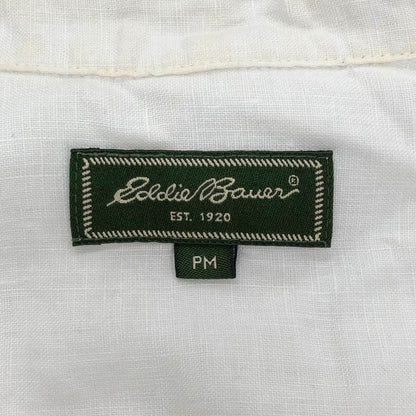 中古◆エディーバウアー リネンシャツ ホワイト サイズPM レディース 麻 長袖シャツ Eddie Bauer 【AFB15】