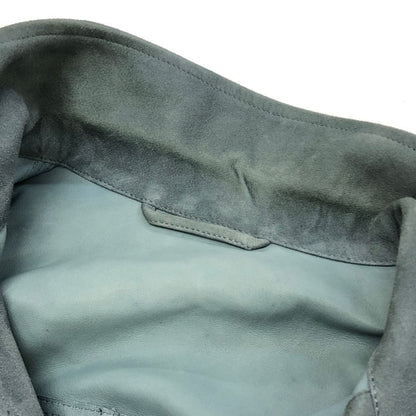 中古◆バルスター ヴァルスター 5B レザー シャツジャケット スエード ラム イタリア製 メンズ サイズ48 グリーン Valstar 【AFB17】