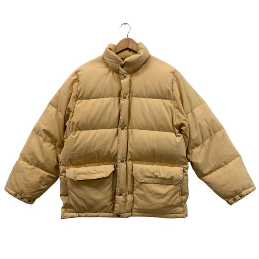 中古◆ザ ノースフェイス ダウンジャケット 茶タグ ビンテージ USA製 ベージュ メンズ サイズL THE NORTH FACE 【AFA12】