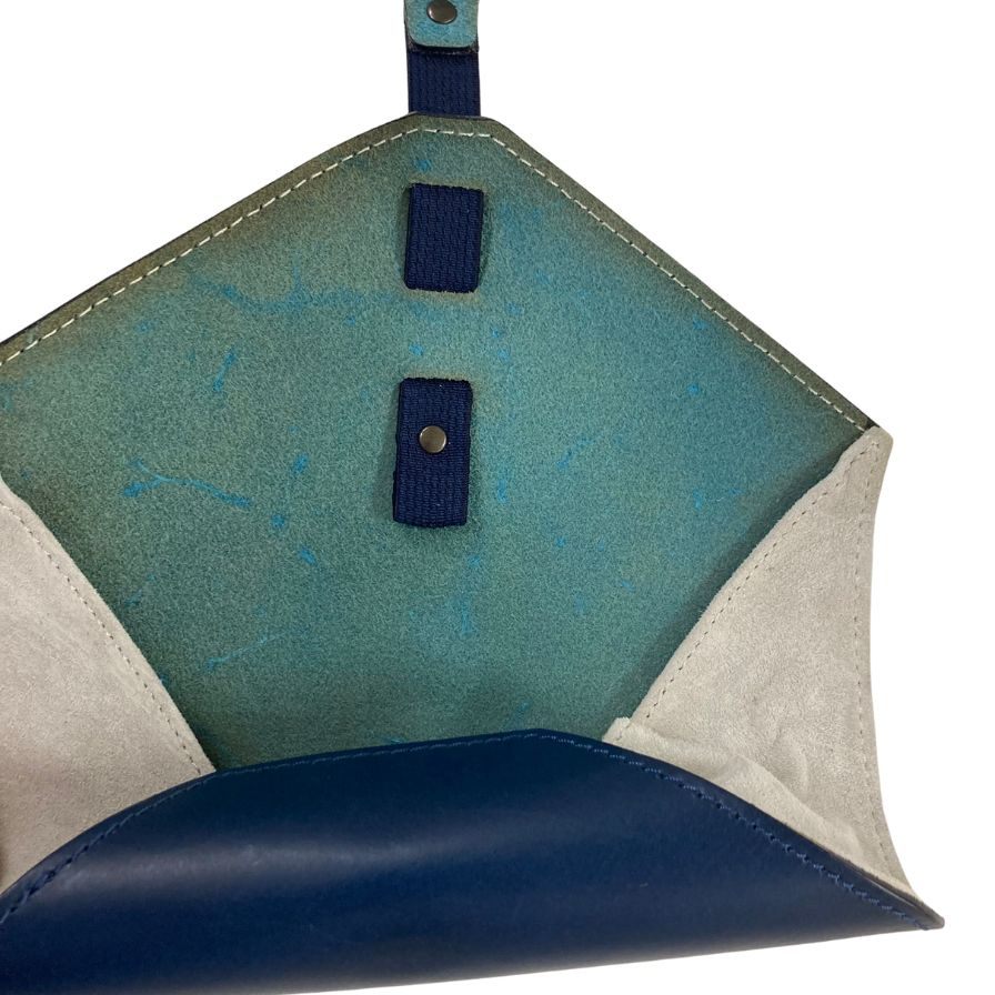 エムピウ ペンケース rotolo SUEDE blue ブルー m+