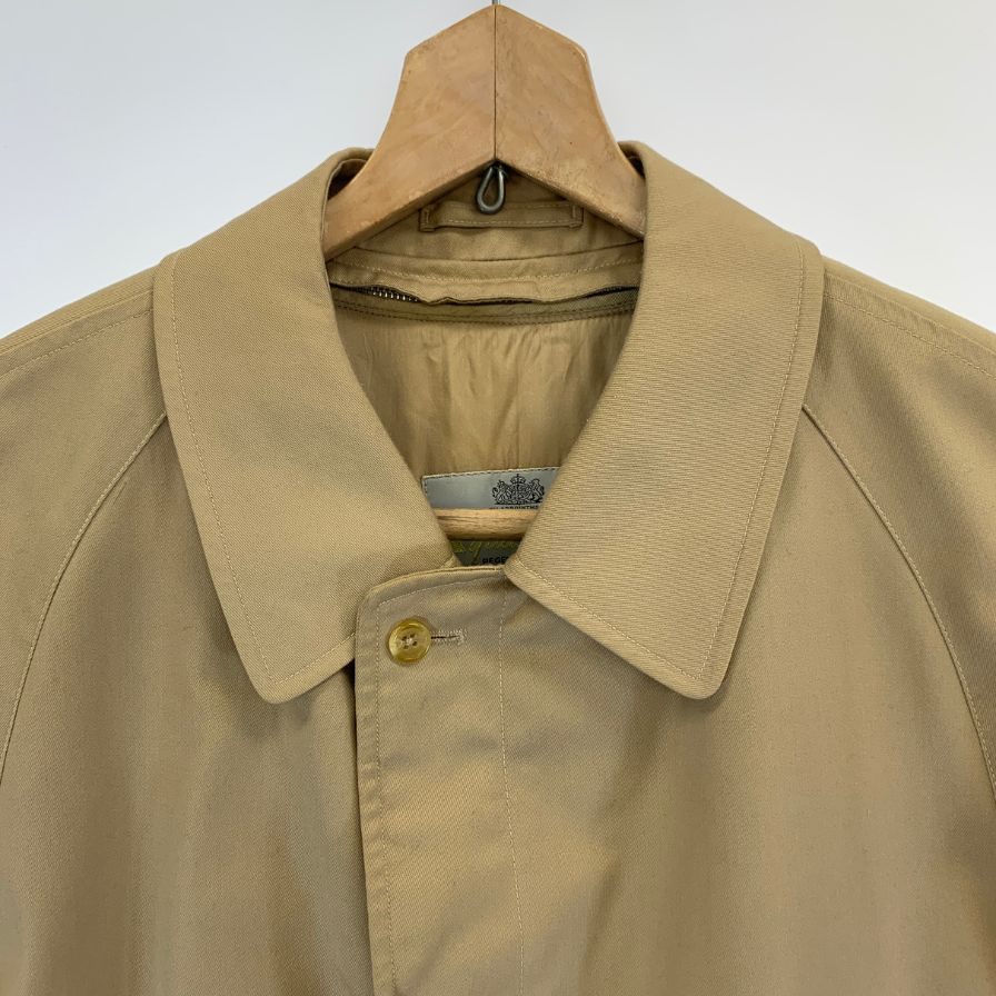 美品◆アクアスキュータム アクア5 ステンカラー コート コットン ベージュ サイズ表記なし Aquascutum 【AFA12】