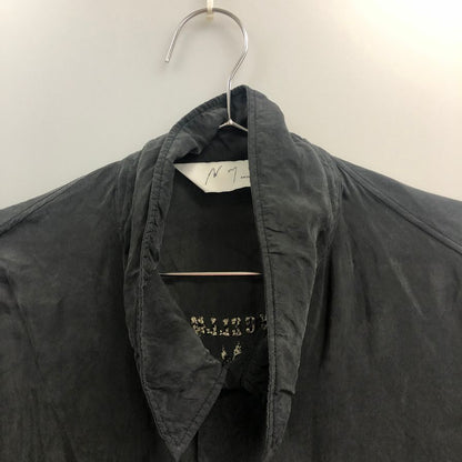 中古◆アンセルム エンブロイダードスーベニアシャツ ブラック メンズ サイズ3 ANCELLM EMBROIDERED SOUVENIR SHIRT 【AFB6】
