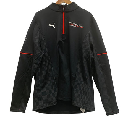 新品同様◆ポルシェ モータースポーツ レプリカ ミッドレイヤー モータースポーツ ウェア ブラック サイズXL  PORSCHE 【AFF21】