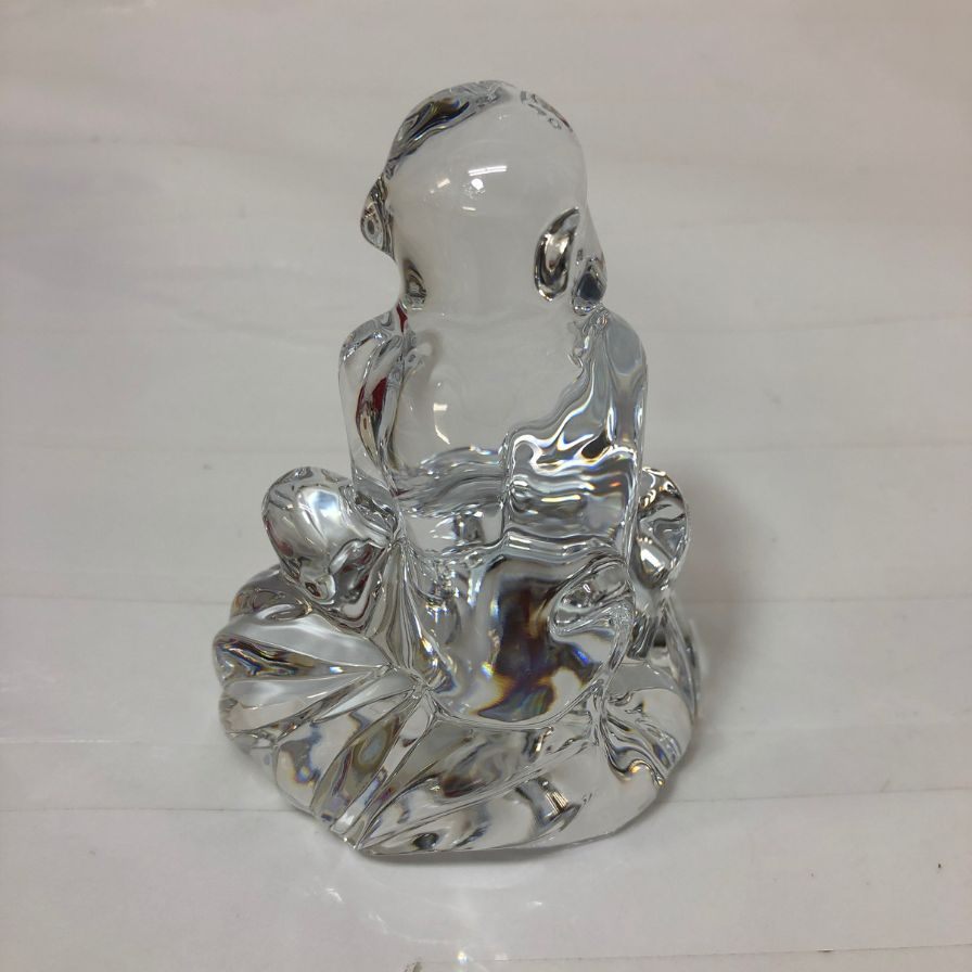バカラ クリスタルオブジェ 干支 猿 Baccarat【AFB55】【中古】