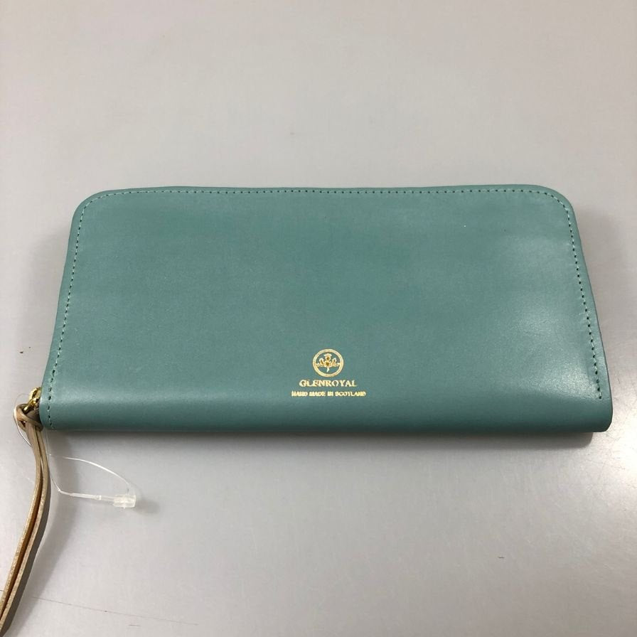 グレンロイヤル 長財布 ラウンドジップ ブライドルレザー ブルー ゴールド金具 GLENROYAL【AFI1】