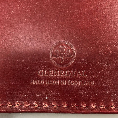 グレンロイヤル 長財布 二つ折り財布 フラップボタン ブライドルレザー ボルドー ゴールド金具 GLENROYAL【AFI1】