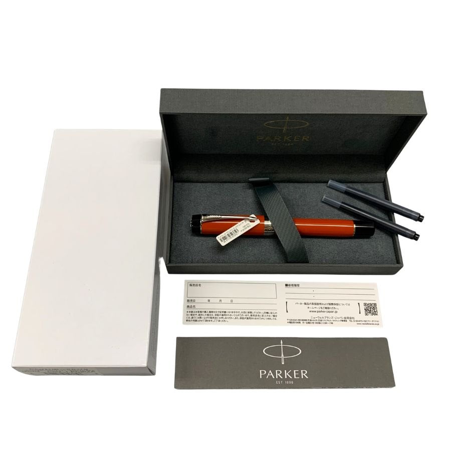 パーカー 万年筆 デュオフォールド クラシック ビッグレッドCT センテニアル ペン先18K 750 レッド シルバー PARKER【AFI18-2】