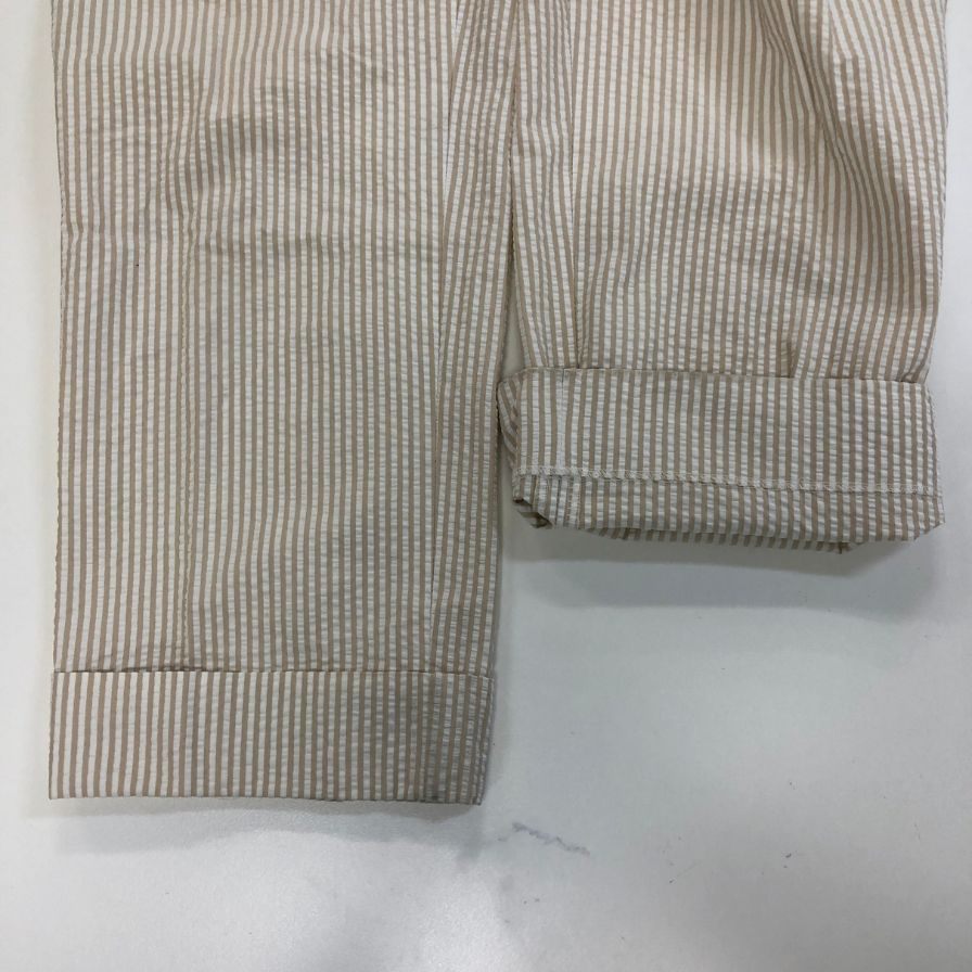 ブルックスブラザーズ スラックス コットン リップル ストライプ メンズ サイズBB2 ベージュ Brooks Brothers 【AFB21】