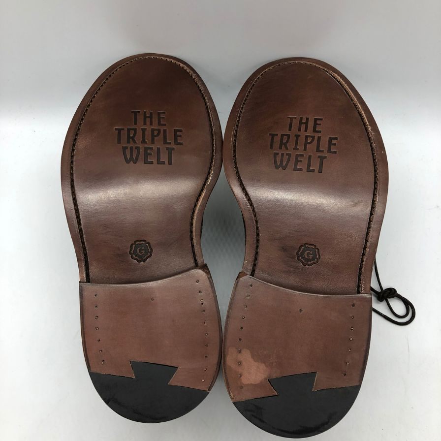 グレンソン アーチー ウィングチップ レザーシューズ ブラウン サイズ 6 メンズ GRENSON 約25.0cm【AFD13】