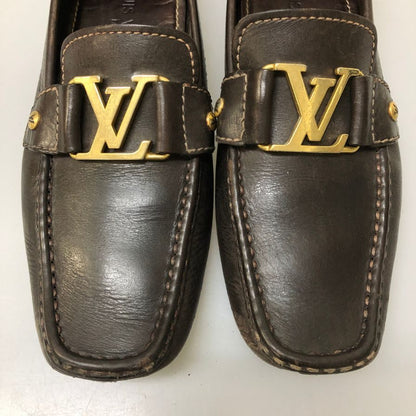 ルイヴィトン モンテカルロ ドライビングシューズ ダークブラウン メンズ サイズ6 LOUIS VUITTON 約25.0cm【AFC44-2】