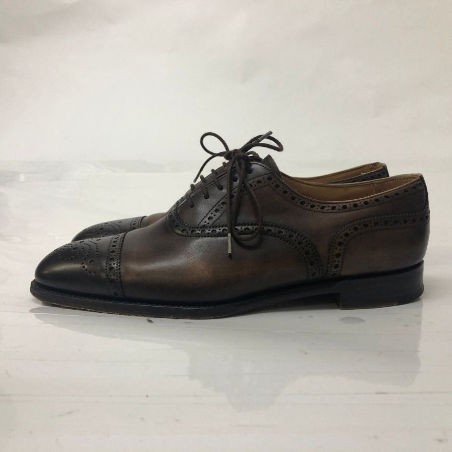 ジョセフチーニー セミブローグ ウィルフレッド カーフ ブラウン サイズUK7F JOSEPH CHEANEY 約25.5cm【AFD1】