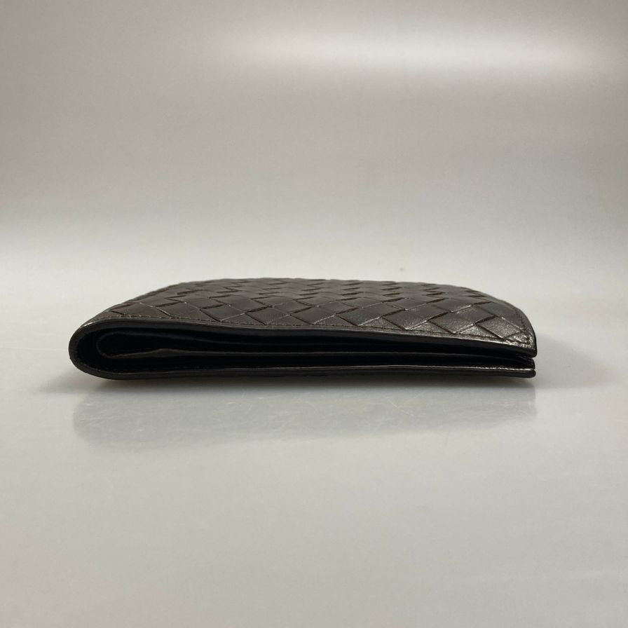ボッテガヴェネタ イントレチャート 二つ折り財布 レザー ブラウン系 メンズ BOTTEGA VENETA【AFI9】