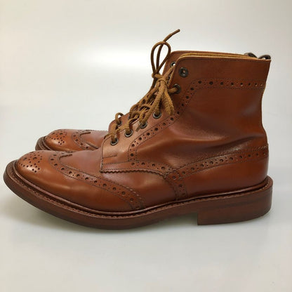 トリッカーズ M5634 ストウ カーフ メンズ ベージュ UK8.5  Tricker's ビジネスシューズ 約26.5cm【LA】【中古】