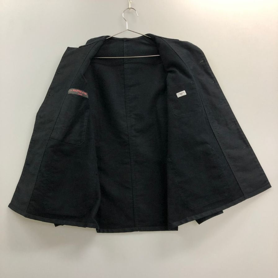 美品◆アナトミカ ル メートル ド トゥース コットン リファー ダブル ジャケット  メンズ サイズ 48 ブラック  ANATOMICA LE MAÎTRE DE TOUS 【AFF21】