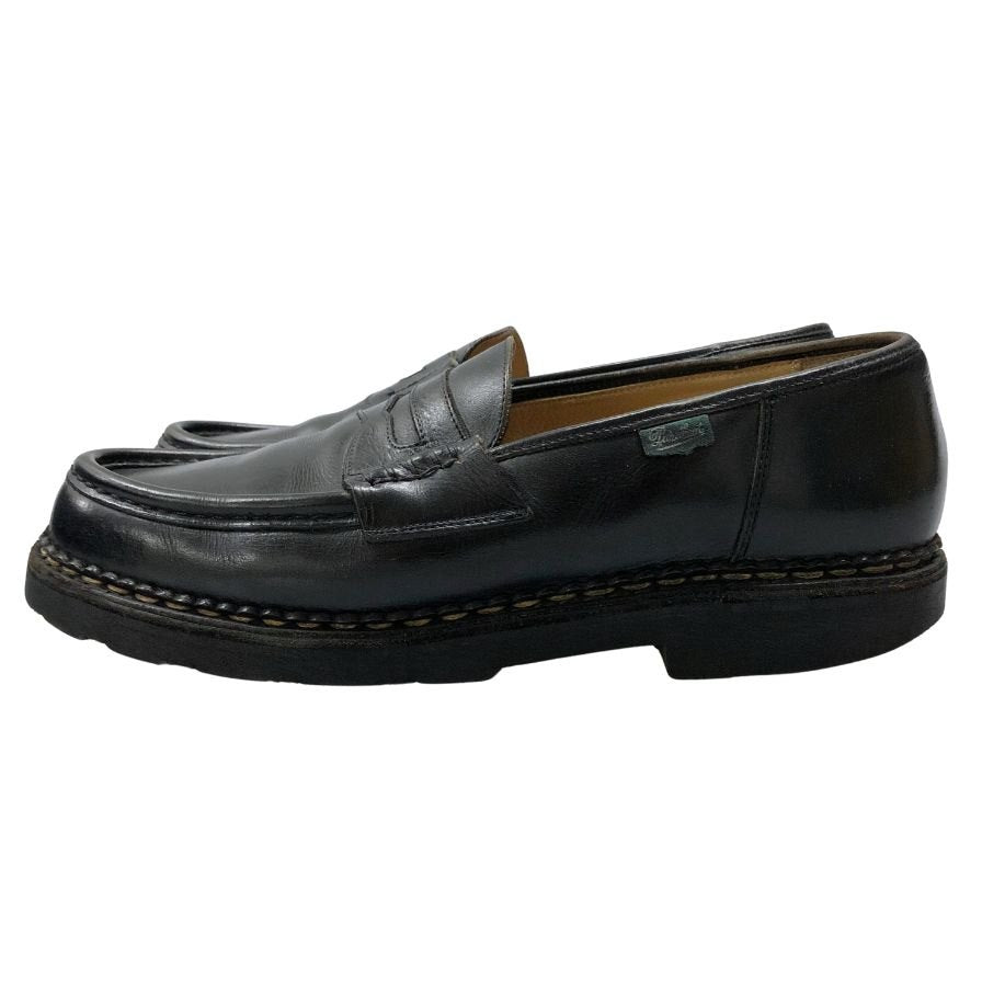 パラブーツ ローファー ランス レザー ブラック サイズ8 メンズ PARABOOT REIMS ローファー 約26.5cm【LA】【中古】
