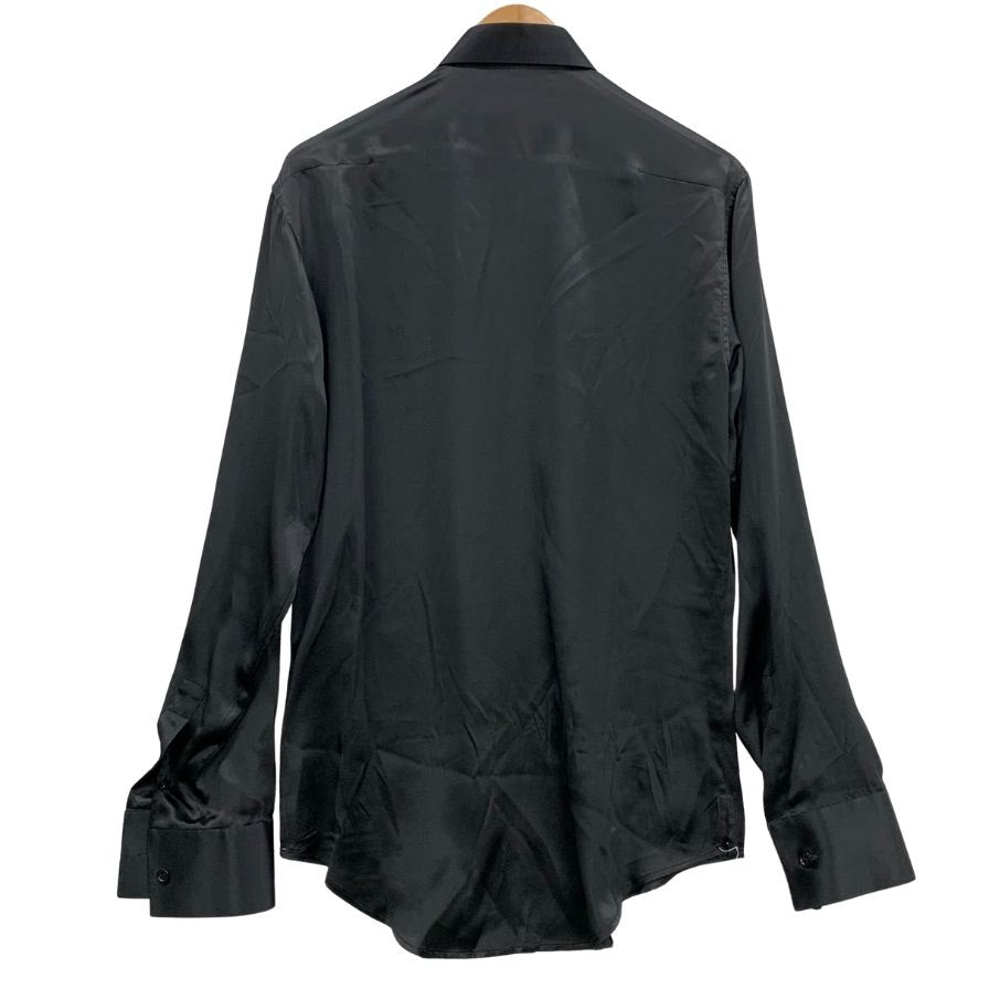 美品◆ディオール 長袖 ドレス シルク シャツ 20ss グレー メンズ サイズ38 DIOR 【AFB43】