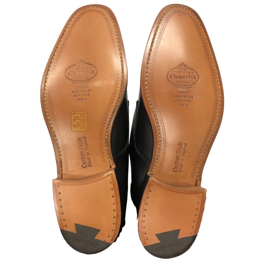 チャーチ レザーシューズ サイズ8.5 メンズ ブラック Church's COWES ビジネスシューズ 約27.0cm【LA】【中古】