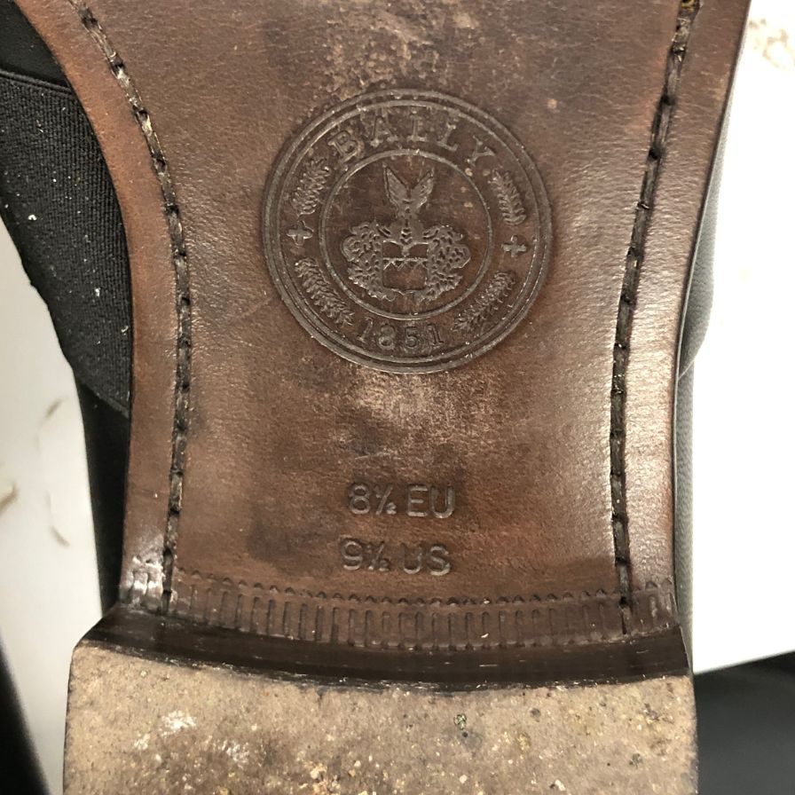 バリー レザーシューズ スリッポン DAQUIN メンズ サイズ EU8.5 BALLY 約27.0cm【AFC5】