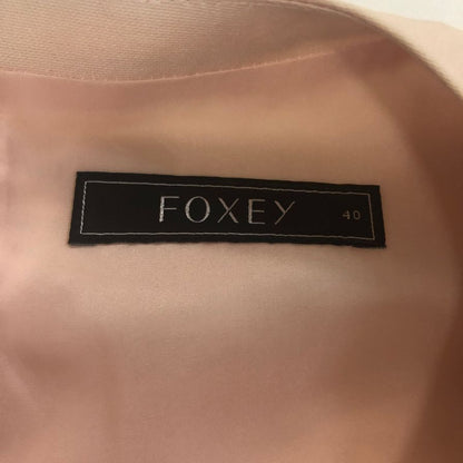 美品◆フォクシー 30320 シルクドレス ワンピース ベルト付 レディース ピンク サイズ40 FOXEY 【AFA18】