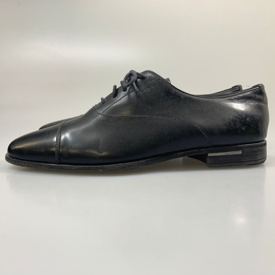 プラダ カーフ レザーシューズ 2EE 190 メンズ サイズ6.5 ブラック PRADA 約25.5cm【AFD6】