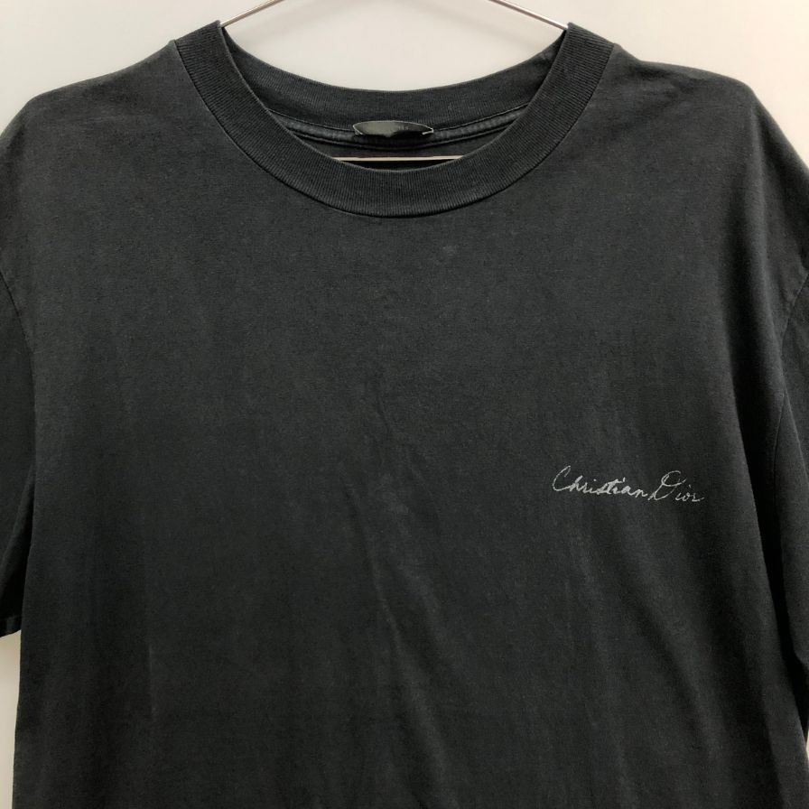 中古◆クリスチャンディオール 24AW 半袖Tシャツ スズラン バックプリント ブラック メンズ サイズM 493J696B0817 DIOR 【AFB13】
